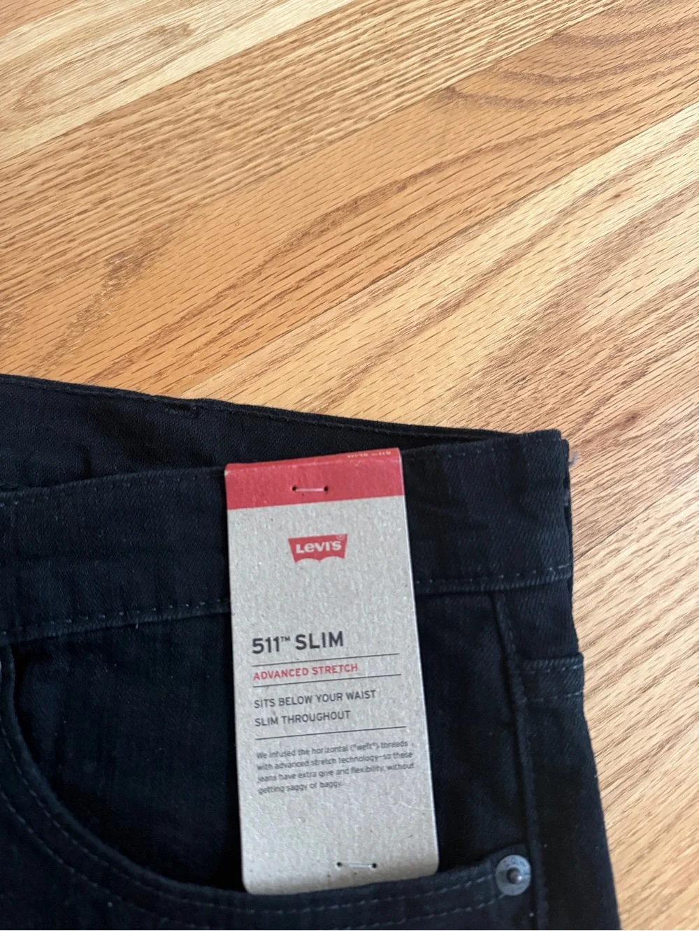 Levi’s 511 slim 38x30 black pants black jeans